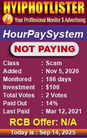 hourpaysystem details image on Hyip Hot Lister